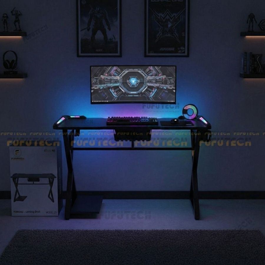 Bàn Gaming, Làm Việc 1m2, 1m4 X RAZER FUFUTECH, Thiết Kế Hiện Đại, Chắc Chắn, Tích Hợp Phụ Kiện Gaming | BigBuy360 - bigbuy360.vn