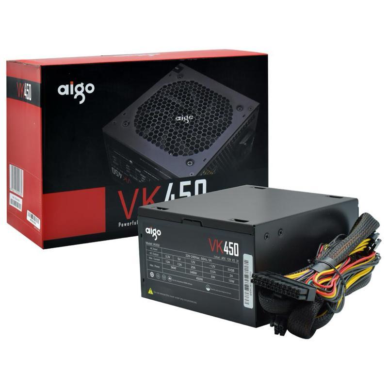 NGUỒN MÁY TÍNH AIGO VK450 450W - NGUỒN CÔNG SUẤT THỰC - CHÍNH HÃNG