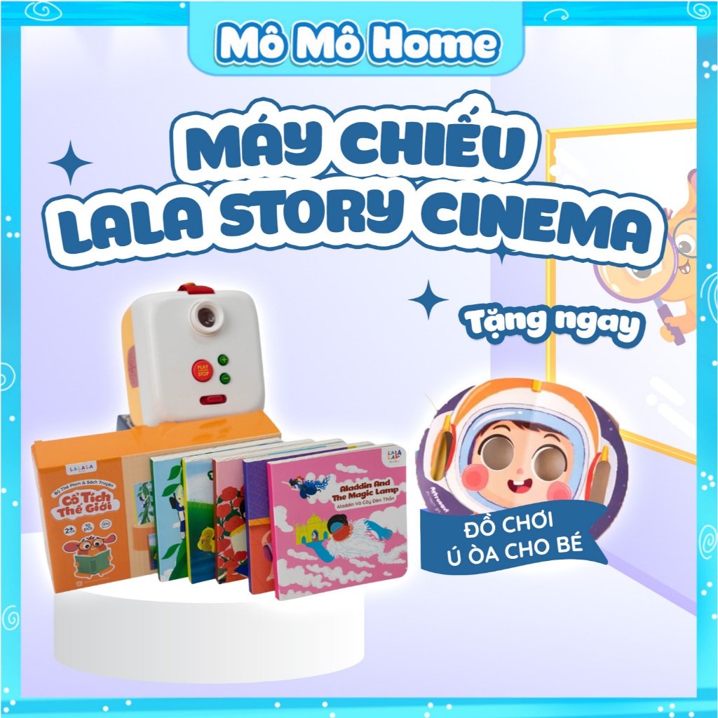 Máy Chiếu Kể Chuyện Song Ngữ Lalala Story Cinema Đồ Chơi Thông Minh Cho Bé Kèm Thẻ Sách Mô Mô Home