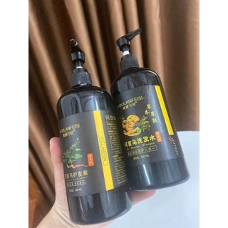 Dầu gội hà thủ ô sâm linh chi cặp chai 500ml siêu thơm