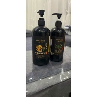 Dầu gội hà thủ ô sâm linh chi cặp chai 500ml siêu thơm