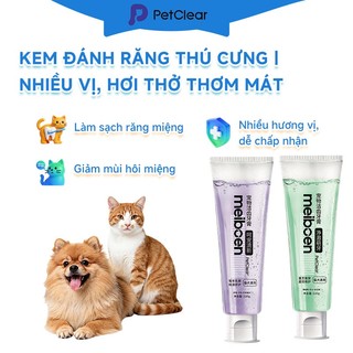 【Mua 3 tặng 3 bàn chải】Petclear bộ kem đánh răng thú cưng – Khử hôi miệng, sạch cao răng, an toàn có thể nuốt