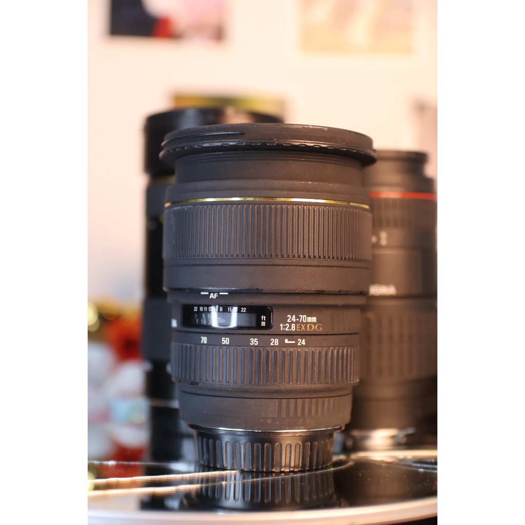 lens canon Sigma 24-70mm f2.8 EX DG hoạt độ tốt 97% - bảo hành 1 tháng - Lens máy ảnh