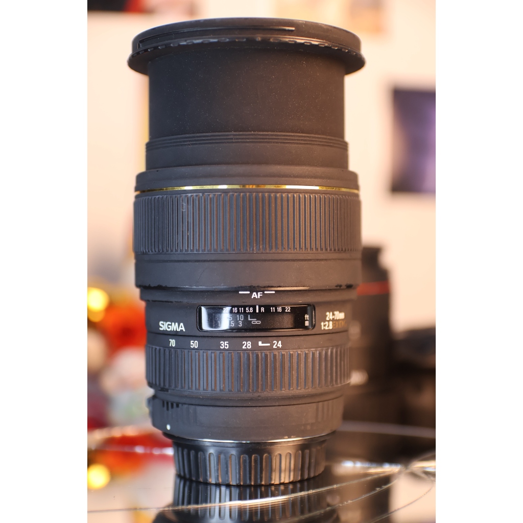 lens canon Sigma 24-70mm f2.8 EX DG hoạt độ tốt 97% - bảo hành 1 tháng - Lens máy ảnh