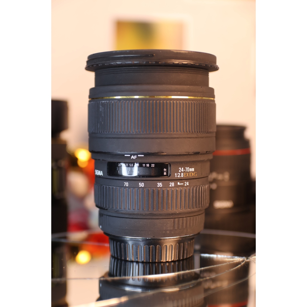 lens canon Sigma 24-70mm f2.8 EX DG hoạt độ tốt 97% - bảo hành 1 tháng - Lens máy ảnh