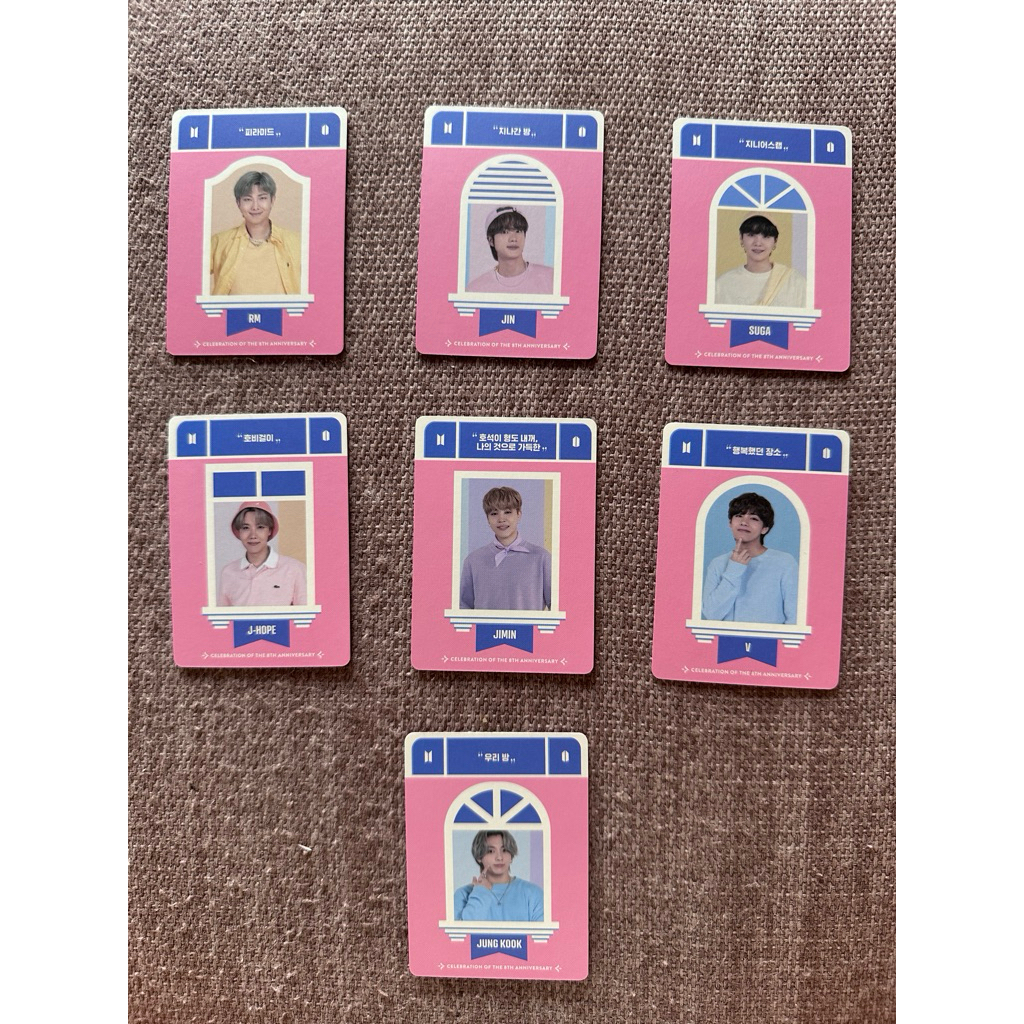 [Chính hãng] Photocard BTS RM, JIN, SUGA, J HOPE, JIMIN, V, JUNGKOOK FESTA D-Day Calendar 8th Annive