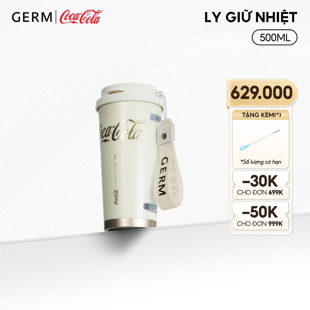 Ly Giữ Nhiệt Inox 316 Nguyên Khối GERM Coca-Cola 500ml - GE-CK22AW-B15/GE-CK23AW-B81