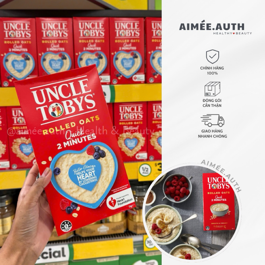 [SẴN SHIP] Yến mạch UNCLE TOBYS ÚC - Hộp 500G & 1KG