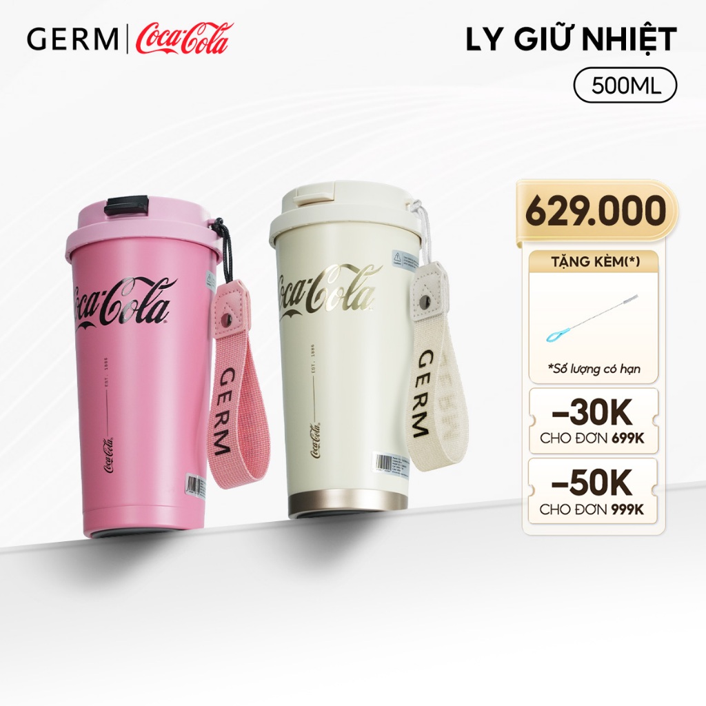 Ly Giữ Nhiệt Inox 316 Nguyên Khối GERM Coca-Cola 500ml - Quà Tặng - GE-CK23AW-B81/GE-CK22AW-B15