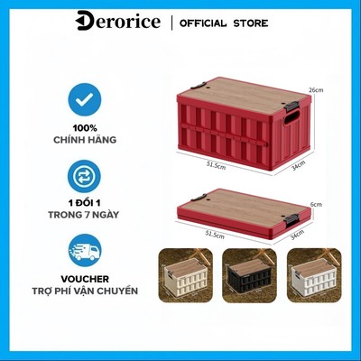 Hộp Đựng Đồ Cắm Trại & Hộp Đựng Xe Hơi - Thiết Kế Gấp Gọn, Dung Tích Lớn, Chất Liệu PP Bền Bỉ, Đa Năng và Tiện Dụng