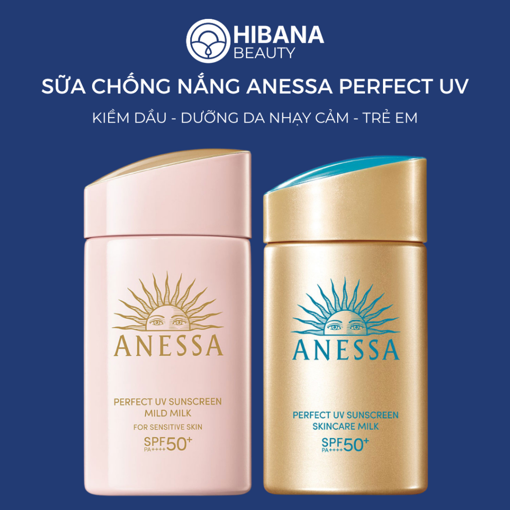 Sữa Chống Nắng Anessa Perfect UV Sunscreen Mild Milk & Skincare Milk 60ml
