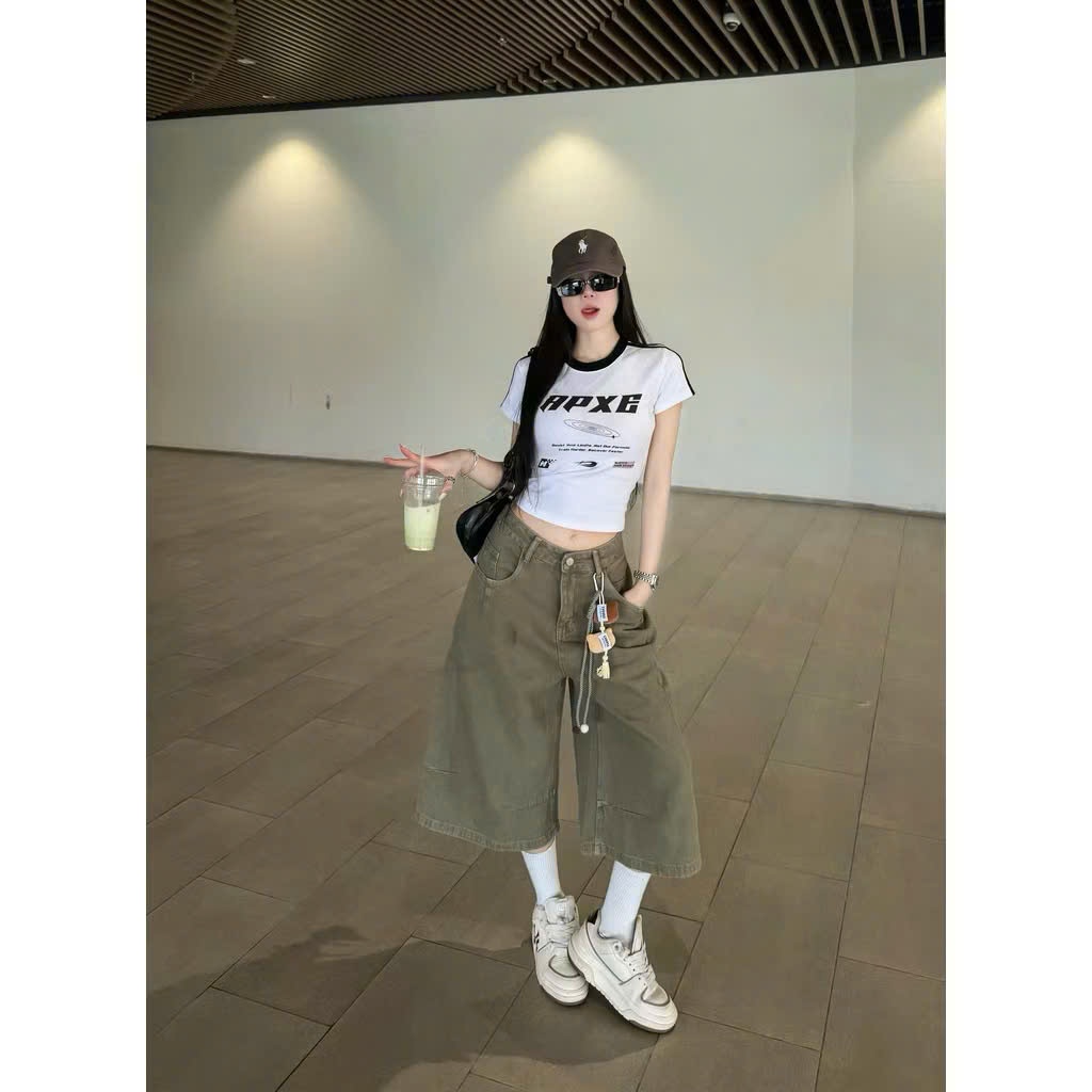 Quần lửng jean nữ trơn bigsize 55-85kg, quần ngố lửng trơn dài 65cm thời trang cao cấp QC65 2KJeans | BigBuy360 - bigbuy360.vn