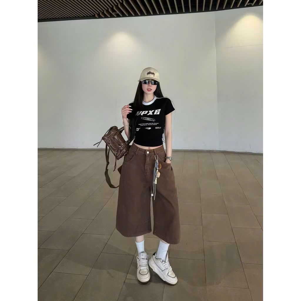 Quần lửng jean nữ trơn bigsize 55-85kg, quần ngố lửng trơn dài 65cm thời trang cao cấp QC65 2KJeans | BigBuy360 - bigbuy360.vn