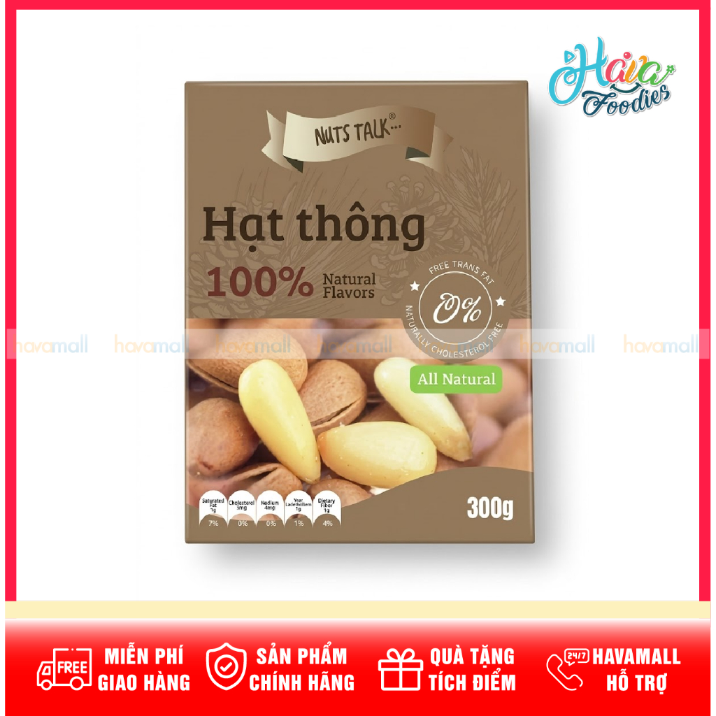 Hạt Thông Nguyên Chất Nuts Talk 300g – Natural Whole Pine Nuts