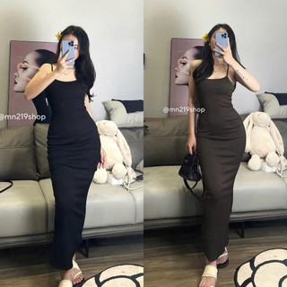 Váy Body 2 Dây Dáng dài, Váy Đuôi Cá 3 Màu tôn dáng cực đỉnh chất liệu gân Thái co dãn