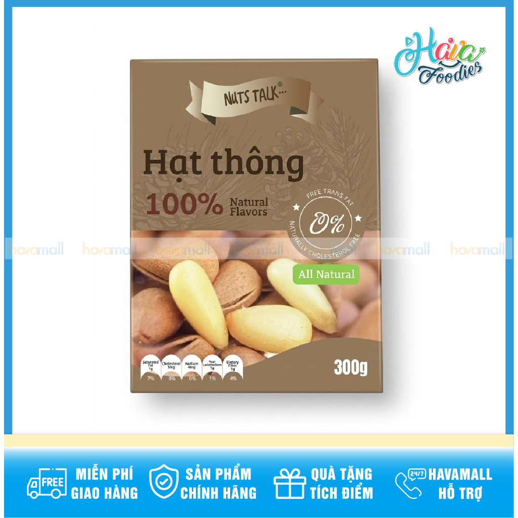 Hạt Thông Tự Nhiên Mỹ Nuts Talk 300g – Premium USA Pine Nuts
