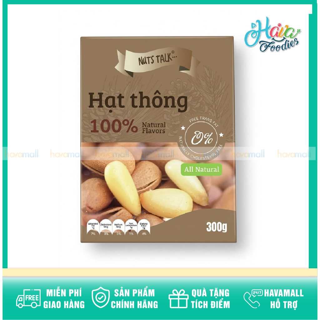 Hạt Thông Mỹ Tự Nhiên Nuts Talk 300g – Natural Pine Nuts USA