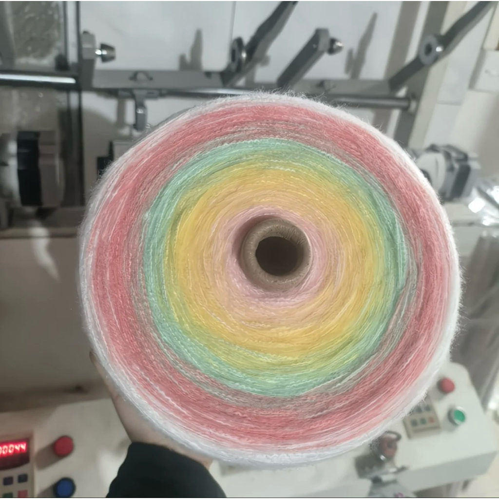(1000g) Sẵn Len Mohair cầu vồng loang chập 3 - Len đẹp chuyên đan móc HandMade