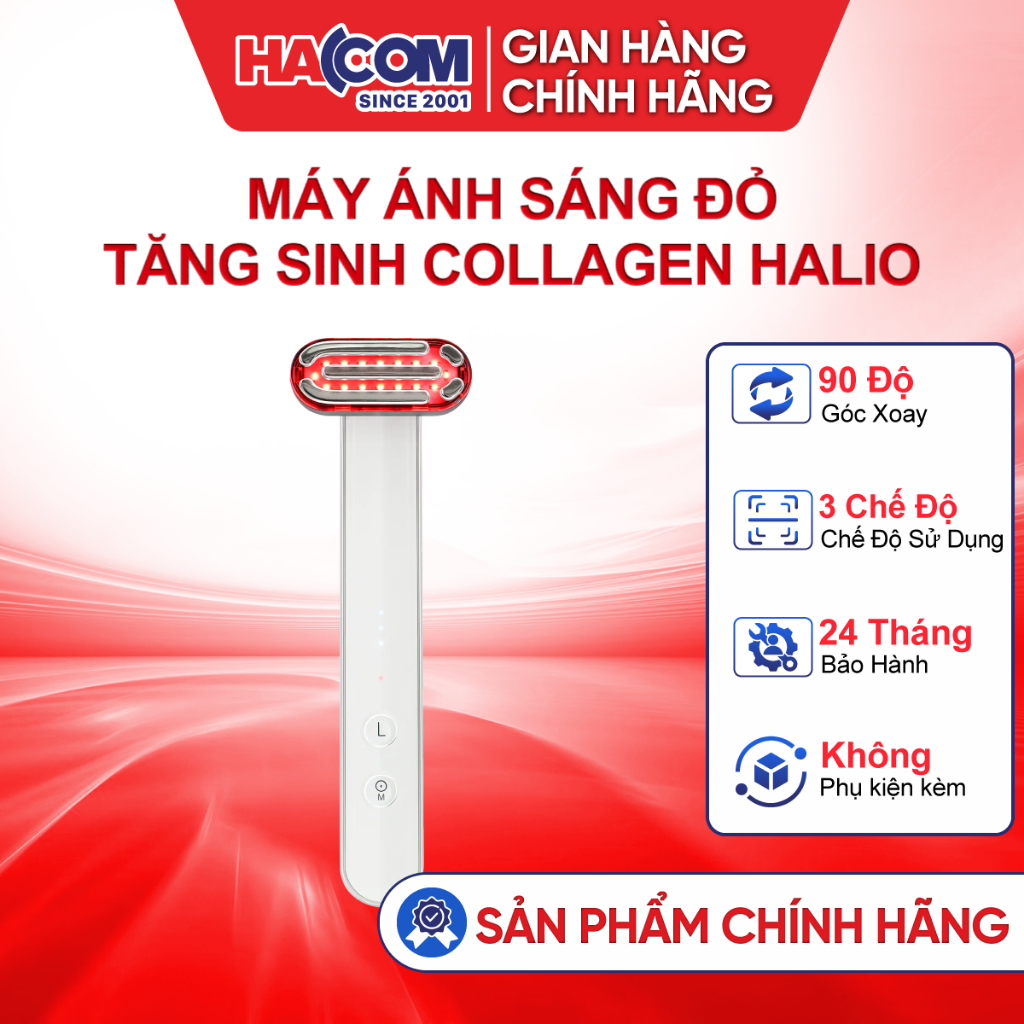 Máy Ánh Sáng Đỏ Giúp Trẻ Hoá Da Halio Red Light Therapy Device 3 in 1 - bảo hành 12 tháng