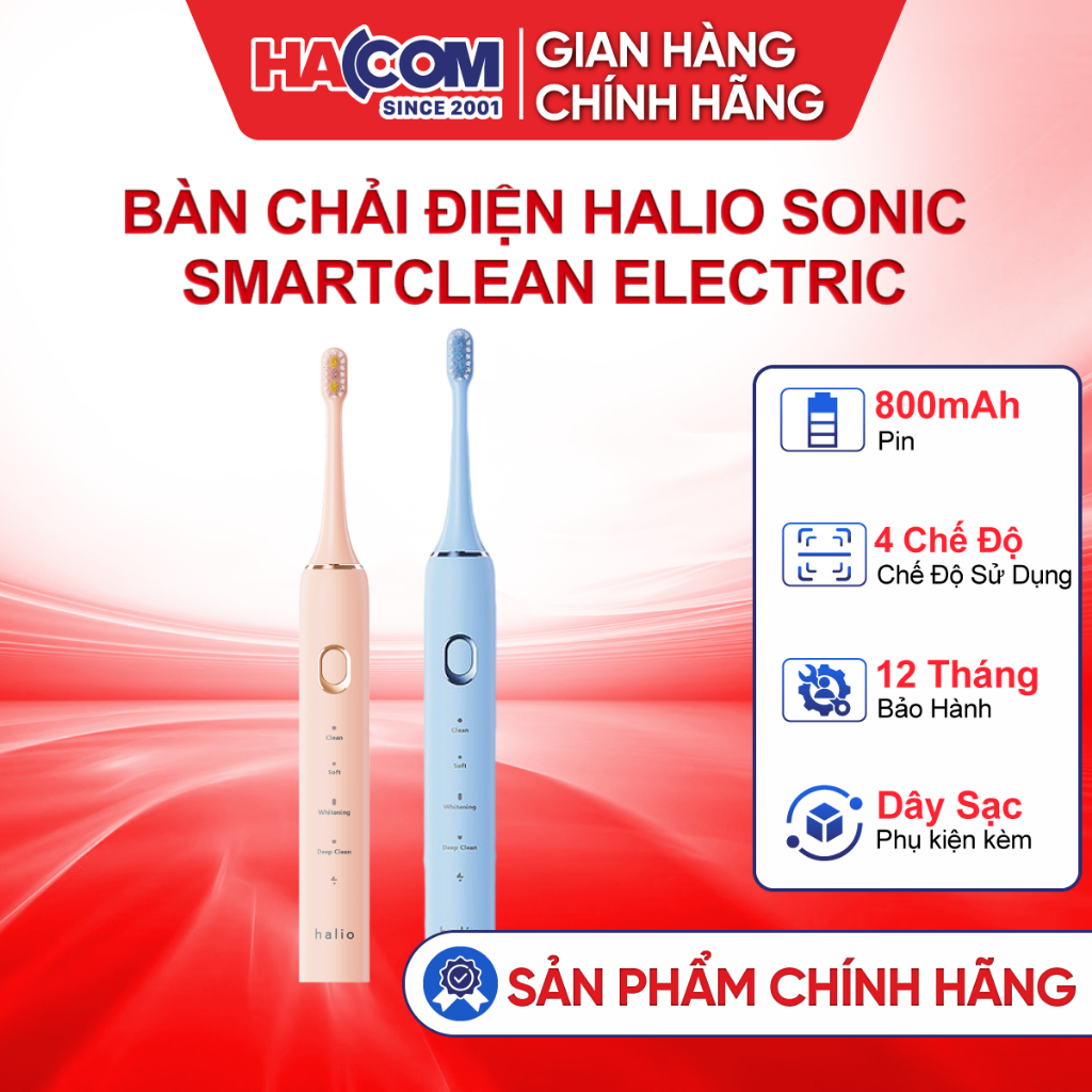 Bàn Chải Điện Halio Sonic SmartClean Electric Toothbrush