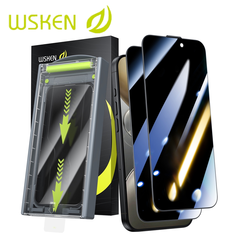 WSKEN Bảo vệ màn hình cho iPhone 14/15/16/17/Plus/Pro/ProMax , Kính cường lực 9H HD, Dễ dàng lắp đặt