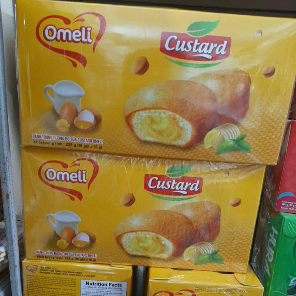 Bánh trứng hương bơ sữa Custard Omeli