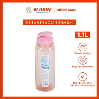 Bình Nước Thể Thao 1100ml - 2200ml Vĩ Hưng - Nắp Kín Chống Tràn, Nhựa An Toàn, Không BPA
