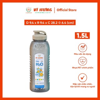 Bình Nước Thể Thao 1100ml - 2200ml Vĩ Hưng - Nắp Kín Chống Tràn, Nhựa An Toàn, Không BPA