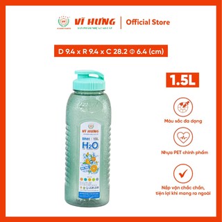 Bình Nước Thể Thao 1100ml - 2200ml Vĩ Hưng - Nắp Kín Chống Tràn, Nhựa An Toàn, Không BPA