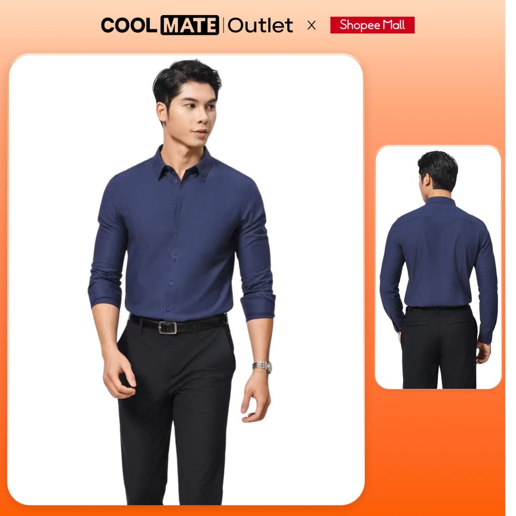 [Tặng tất lười đơn 299k]  Áo Sơ Mi Nam Premium Dobby Chống nhăn,Kháng Khuẩn Coolmate