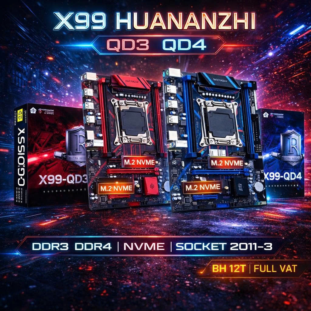 Main HuananZhi X99 QD3 RAM 3 QD4 RAM 4 dành cho E5 2xxx V3 V4 máy chủ, giả lập - Giá tốt nhất Shopee
