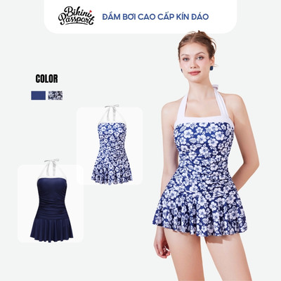 Đồ bơi một mảnh nữ kín đáo che bụng đi du lịch - Bikini Passport - BS282_FLO