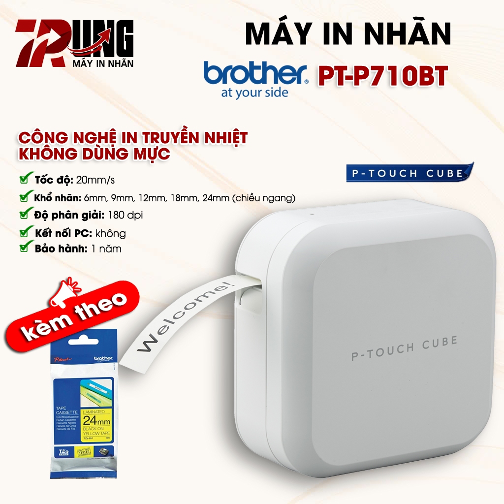 Máy in nhãn Brother Cube PT-P710BT
