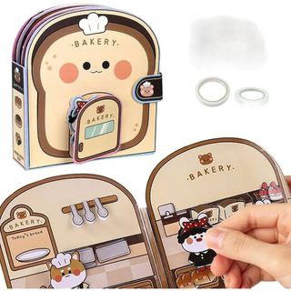 DIY Búp Bê Giấy Sách Đồ Chơi Bánh Mì Kẹp Sandwich Sáng Tạo Thủ Công - Sách Squishy Giấy - Quiet Book