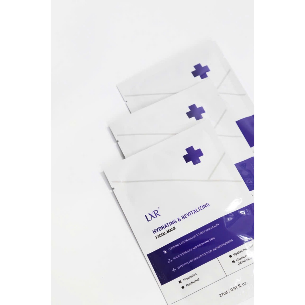 Mặt nạ Postbiotics làm dịu & phục hồi da, giảm mụn, sáng da LXR HYDRATING & REVITALIZING FACIAL MASK