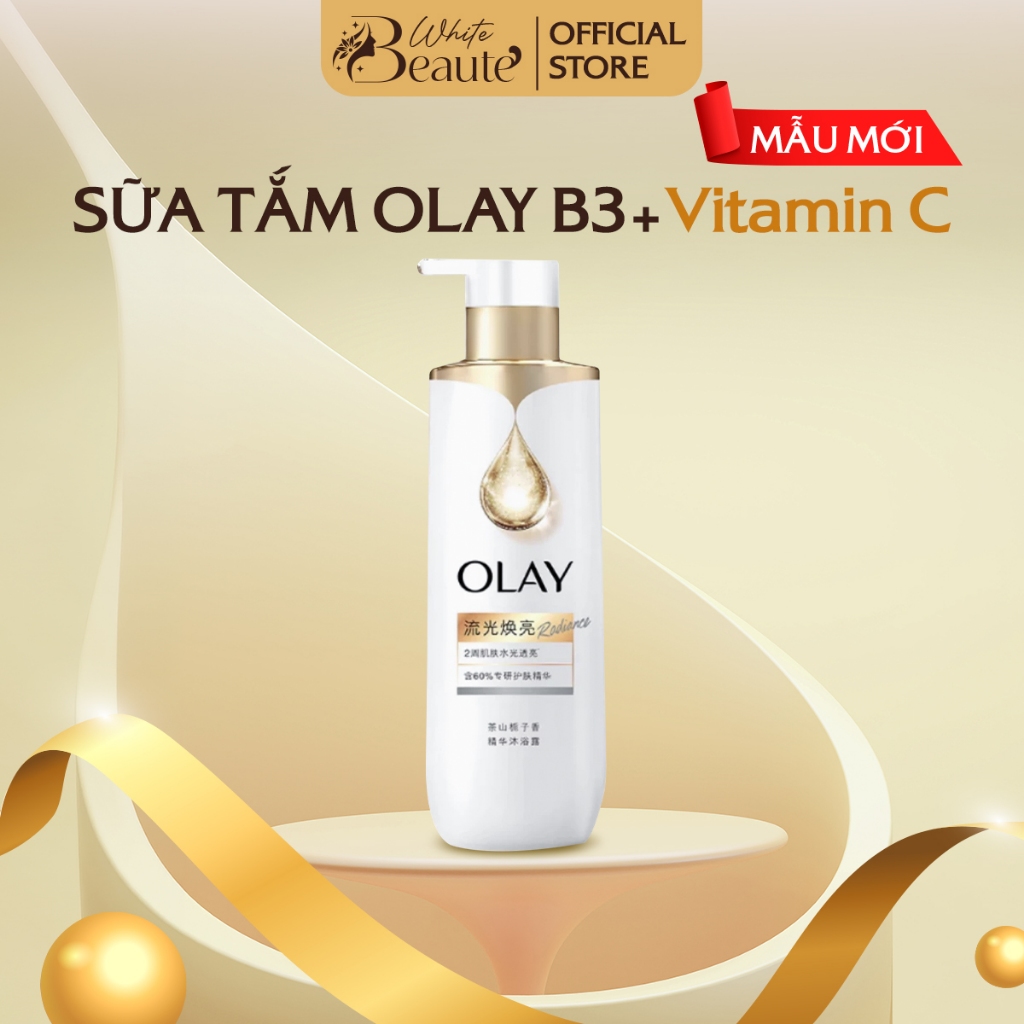 Sữa Tắm Olay B3+ Siêu Dưỡng Trắng Da Thế Hệ 2 Hương Hoa Trà Strawberry & Mint - 500ml