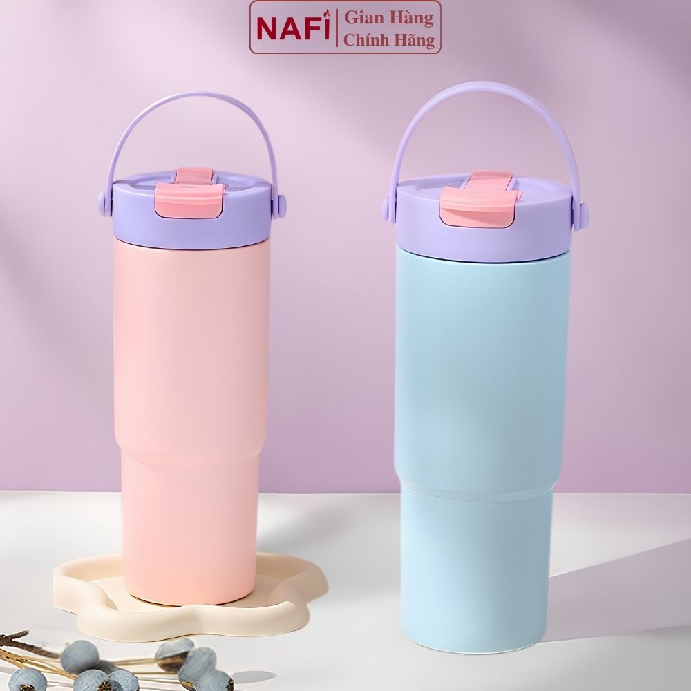 Ly giữ nhiệt NAFI 700ml chất liệu Inox 316 phủ sứ 700ml thiết kế cute, cốc giữ nhiệt 6-12h chất lượn