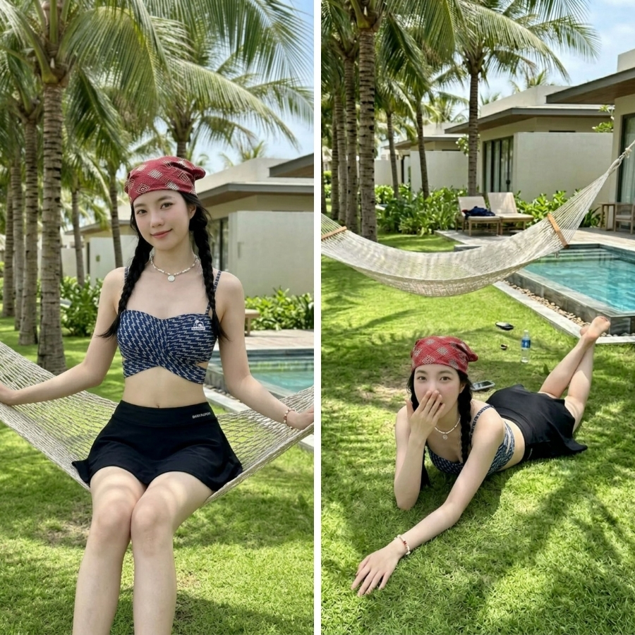 Váy bơi nữ BIKINI PASSPORT dáng xoè có quần bảo hộ - màu Đen - BS170_BL | BigBuy360 - bigbuy360.vn