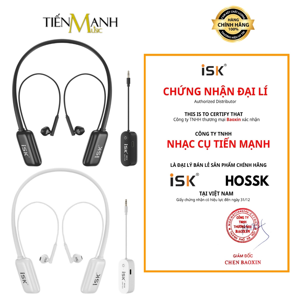 [Chính Hãng, BH 1 Năm] Bộ Tai Nghe Không Dây ISK WH10 PRO - Wireless Monitor System Earphone Livestr