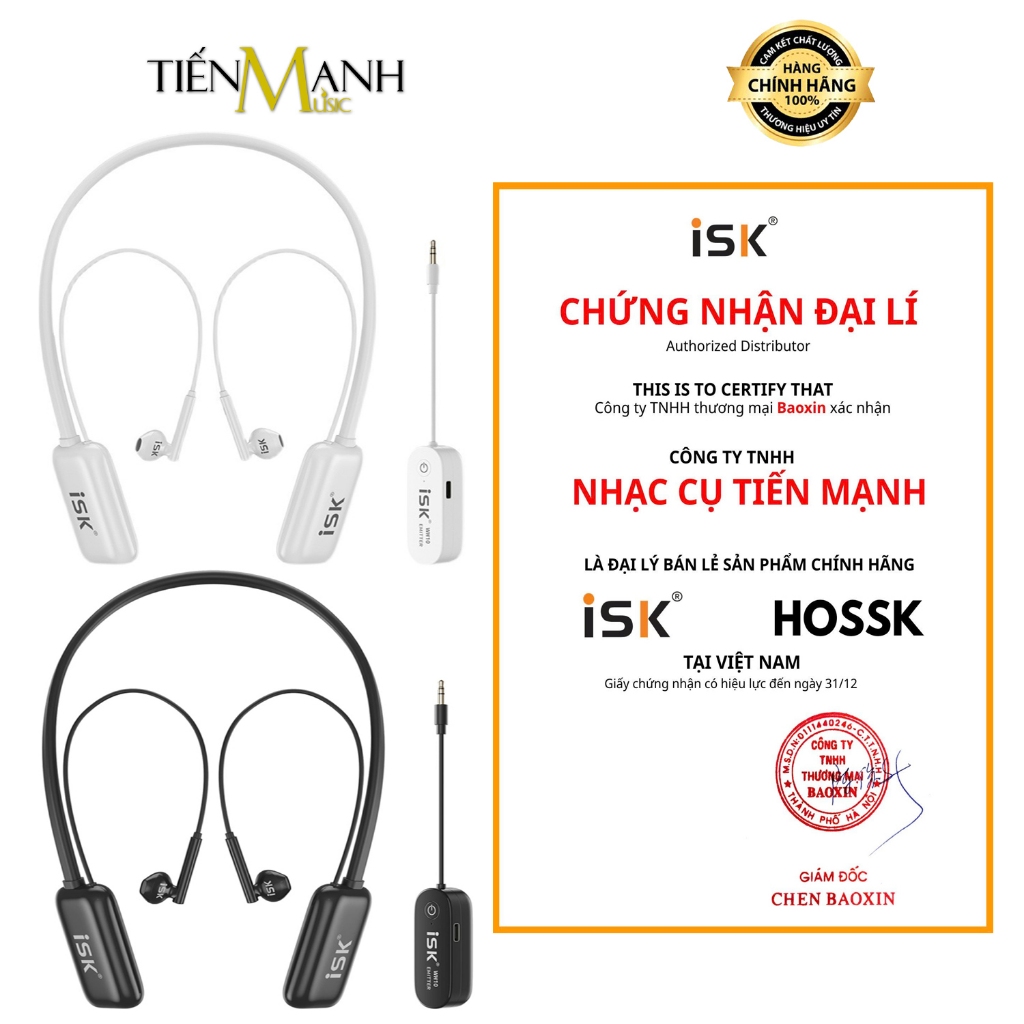 [Chính Hãng, BH 1 Năm] Bộ Tai Nghe Không Dây ISK WH10 PRO - 2.4GHz Wireless Monitor System Earphone 