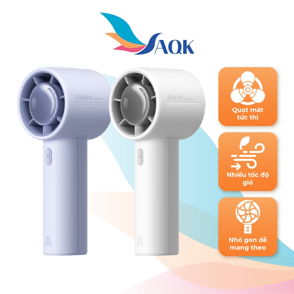 Quạt mini tích điện cầm tay Jisulife Handheld Fan Life10 4000mAh - Hàng chính hãng