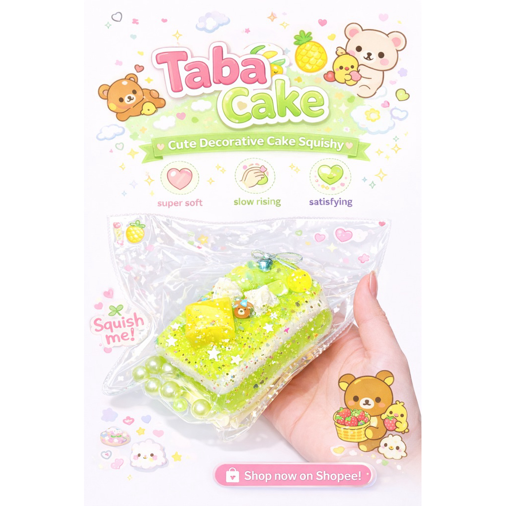 ĐỌC KỸ MÔ TẢ ♡ 💚🍬 Squishy Cake Squishy Taba Cake Squishy Rare Squishy Slow Rising Squishy Soft Kawai