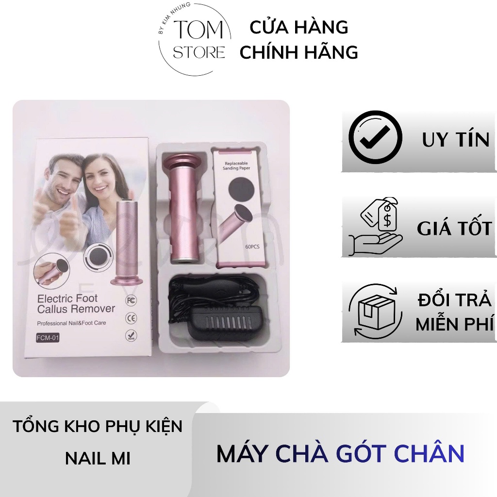 Máy Chà Gót Chân EVA SPA Dùng Cho Tiệm Nail, Spa hoặc Tại Nhà - Tặng kèm 60 miếng nhám