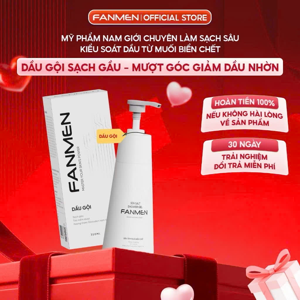 [Pass KOC 99%][Đã Mở Seal] ￼Dầu gội nam Fanmen hỗ trợ làm sạch gàu nhờn, dưỡng tóc mềm mượt, hương t