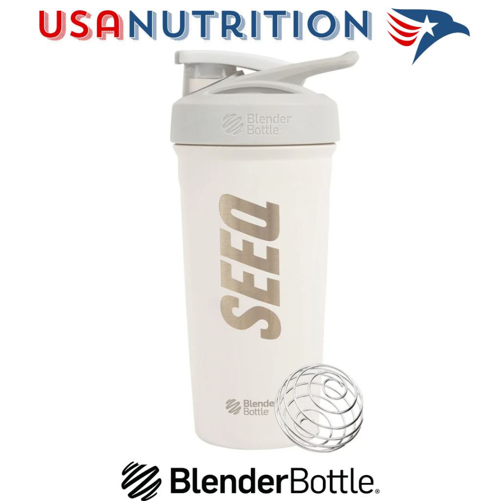 Bình lắc inox giữ nhiệt "Blender Bottle" Stainless Steel Shaker 770ml: SEEQ