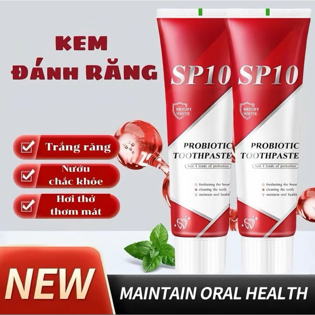 Kem đánh răng SP10 , kem đánh răng lợi khuẩn làm trắng răng