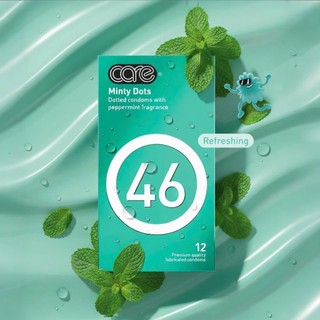 Bao cao su kéo dài thời gian CARE 46, BCS có gai hương bạc hà, siêu mỏng, nhiều gel hộp 12C