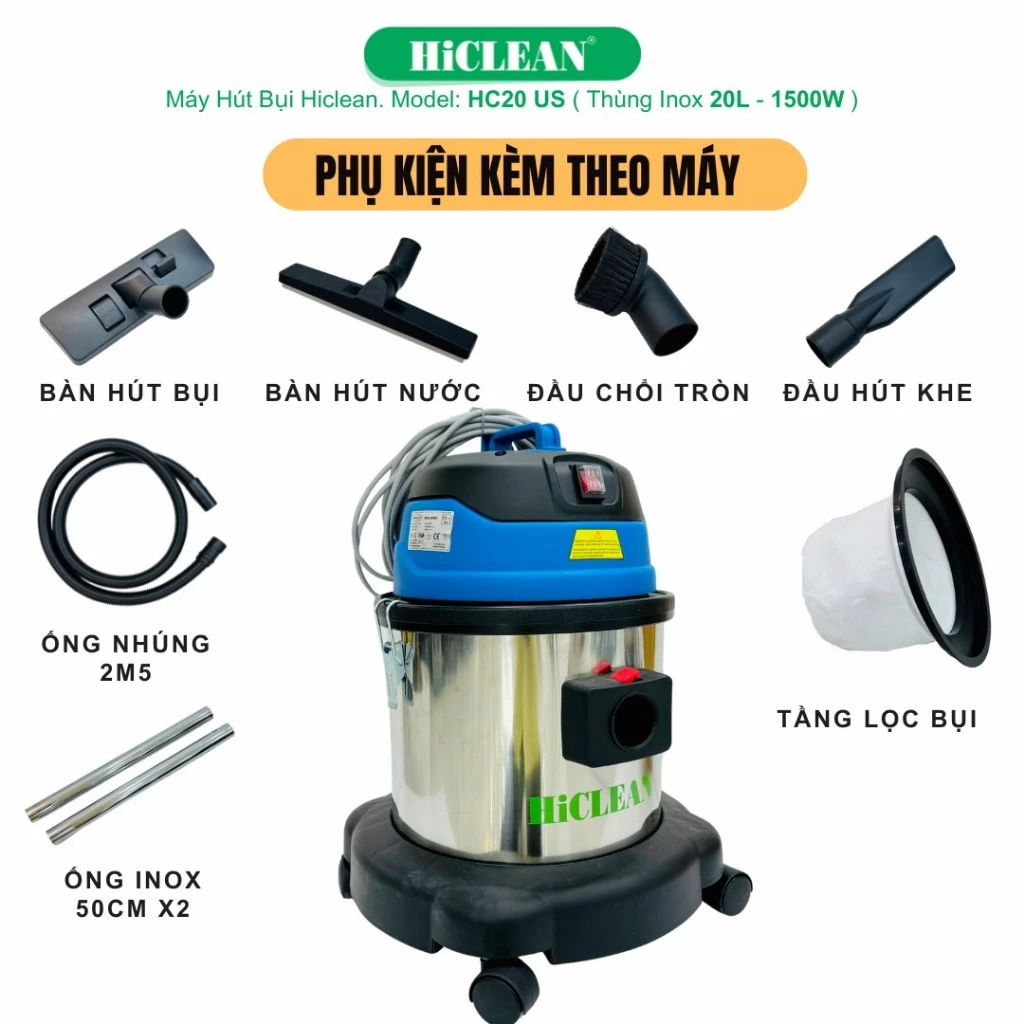 Phụ kiện máy hút bụi hiclean hc20 us, phụ tùng thay thế máy hút bụi hc 20us, bàn hút sàn hc 20 us