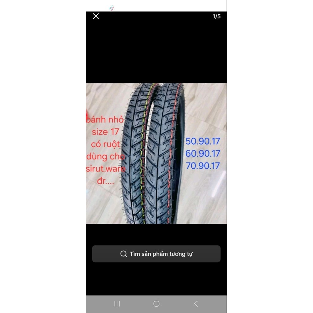 Lốp dùng ruột vân gai michelin city pro 50.80.17_60.90.17 và 70.90.17