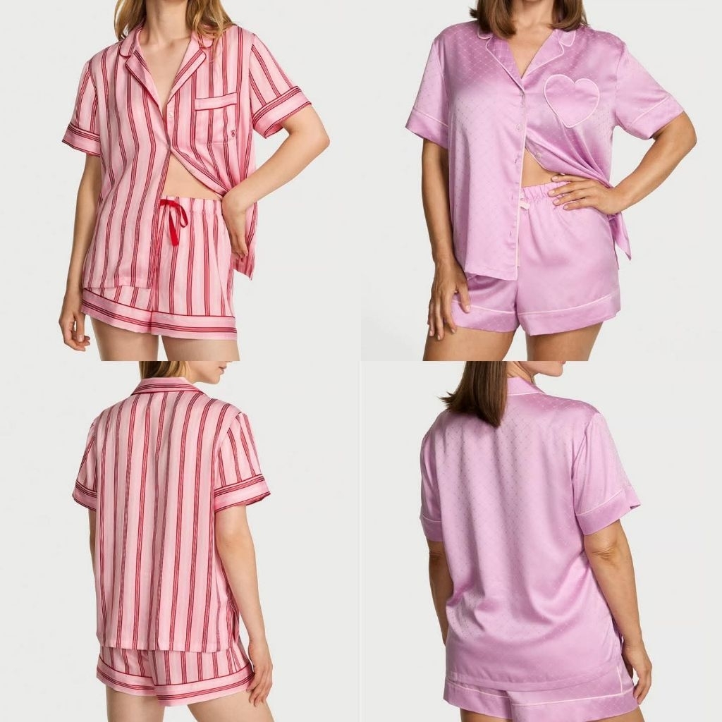 Victoria's Secret pijama, đồ ngủ set ngắn, auth chính hãng